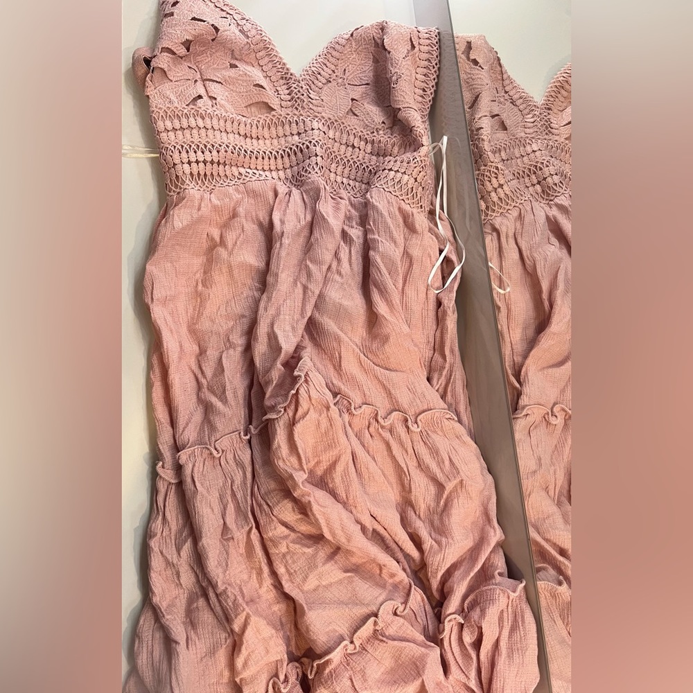 Pink Lace Ruffle Dress! - Picture 2 of 5